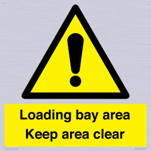Loading bay area Keep area clear